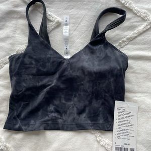 NWT lululemon black and grey tie dye align tank